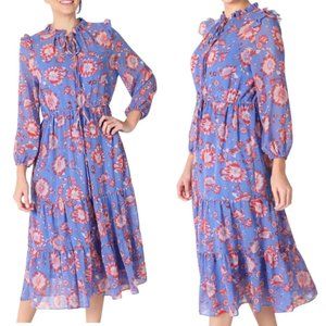 Julia Jordan Long Sleeve Ruffle Floral Dress